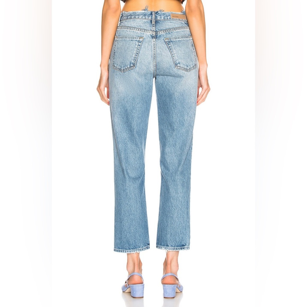 GRLFRND HELENA HIGH RISE STRAIGHT CROP JEANS IN LOVE SCENE SIZE 28